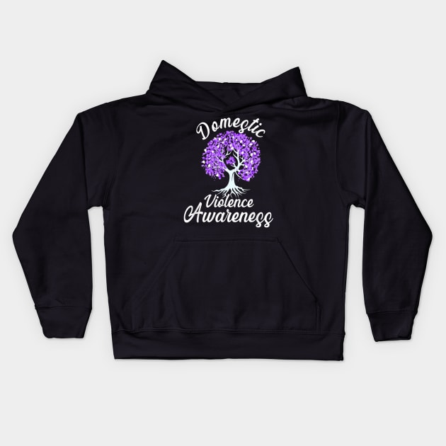 Domestic Violence Awareness Kids Hoodie by sevalyilmazardal